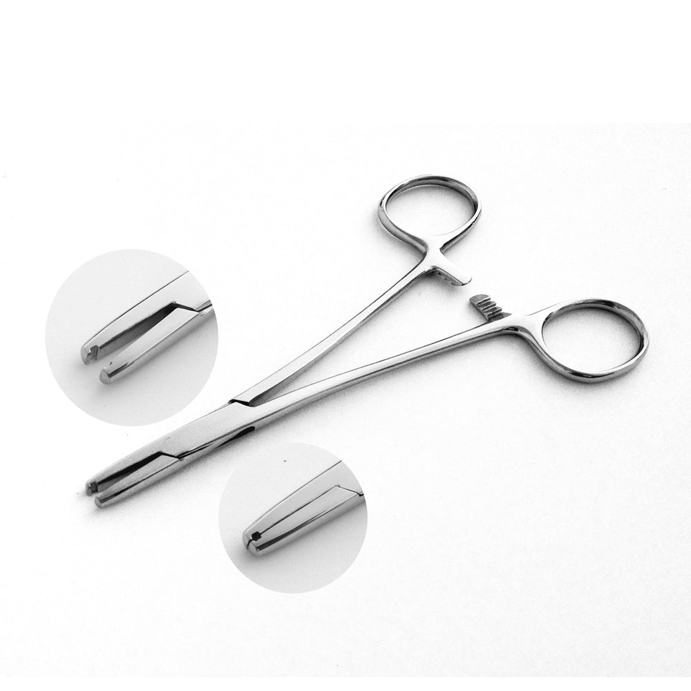 Notched-Tip Dermal Anchor Forceps