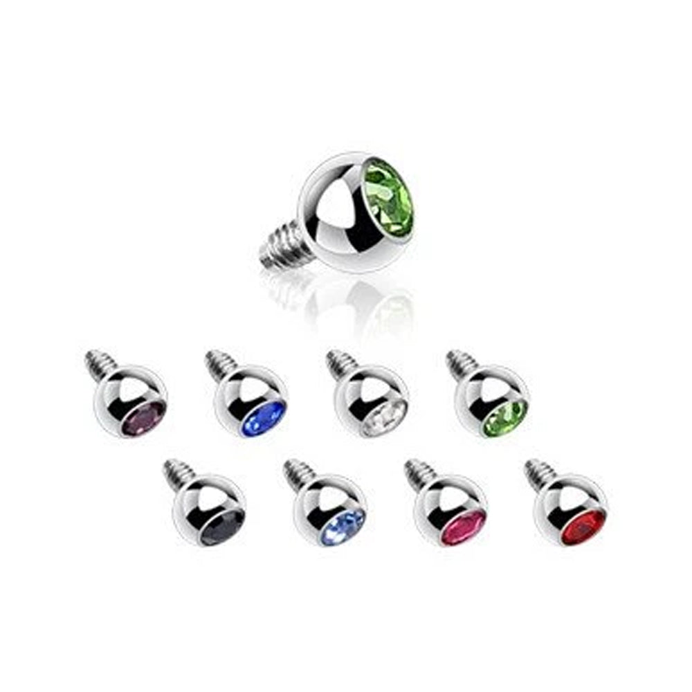 Dermal Head - Jewelled Ball 1.2mm - 10 pcs