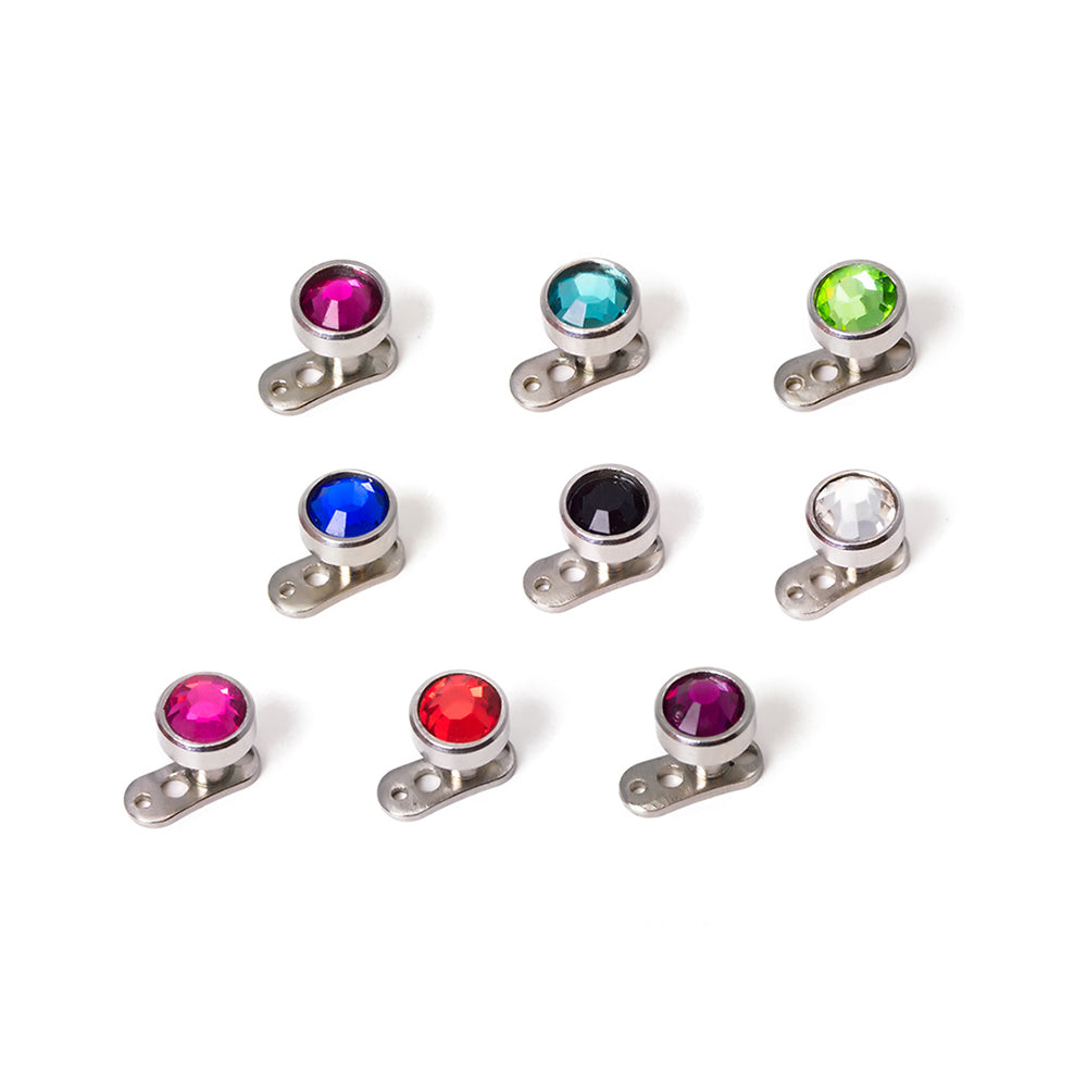 Dermal Head - Flat Stone 1.2mm - 10pcs