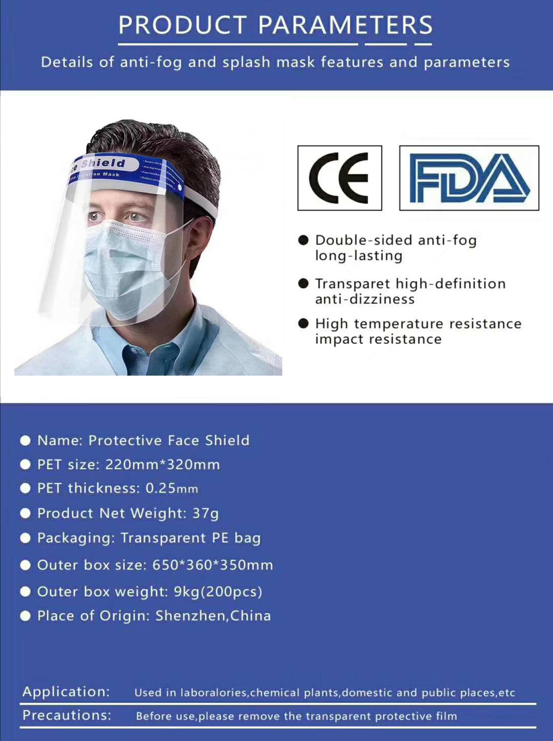 Medical Face Shield 10pcs