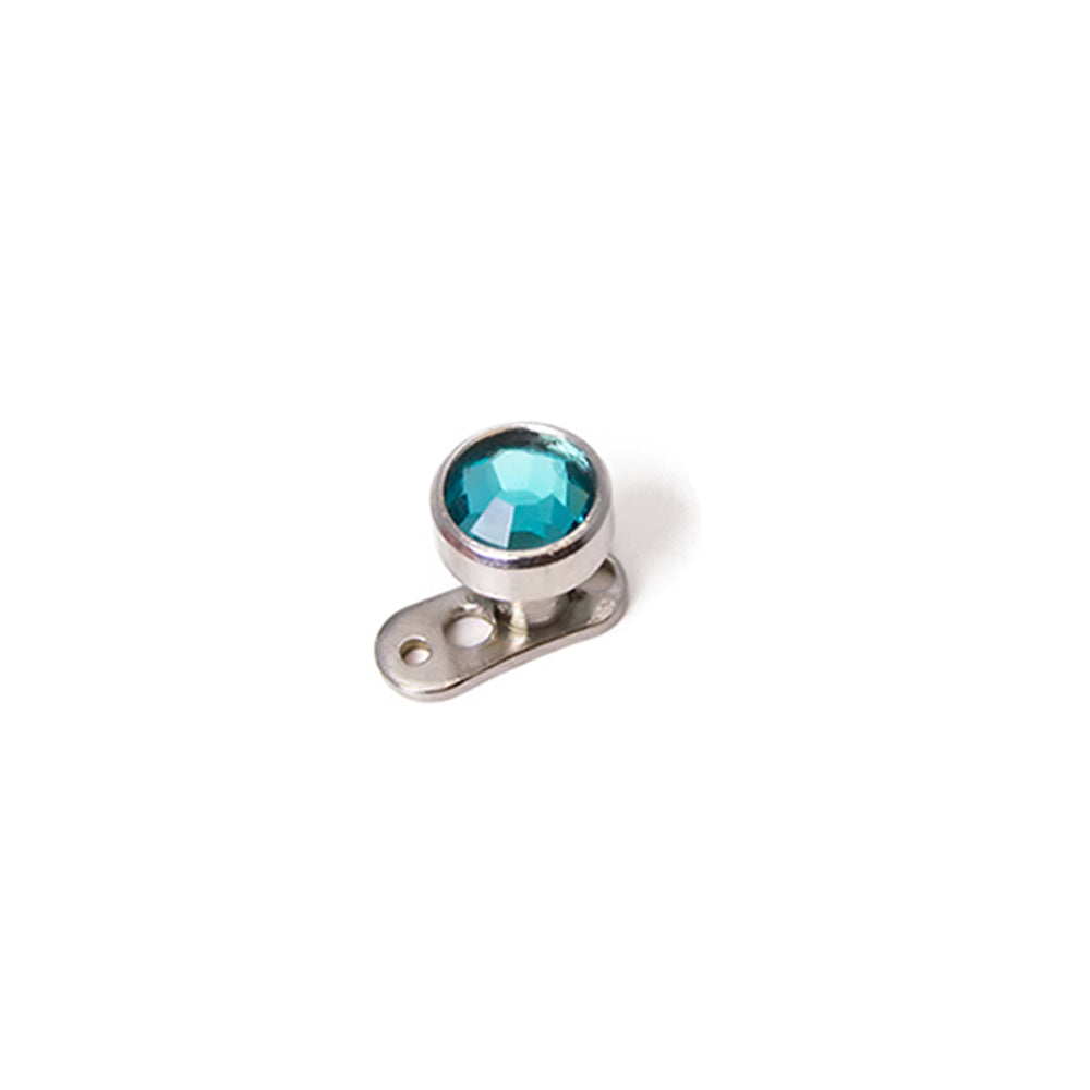 Dermal Head - Flat Stone 1.2mm - 10pcs