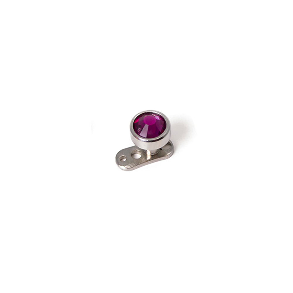 Dermal Head - Flat Stone 1.6mm - 10pcs