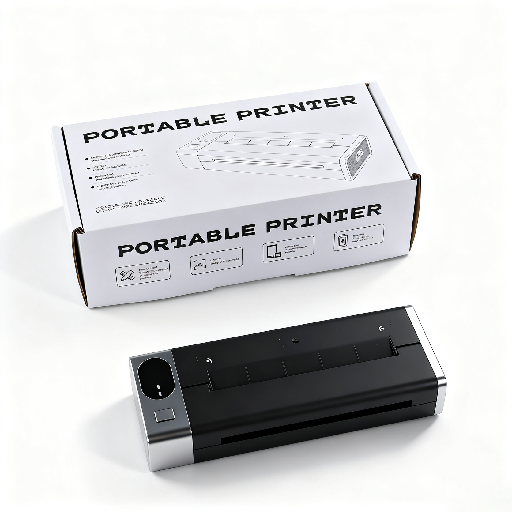 Mini 4"  Bluetooth Tattoo Printer - Black