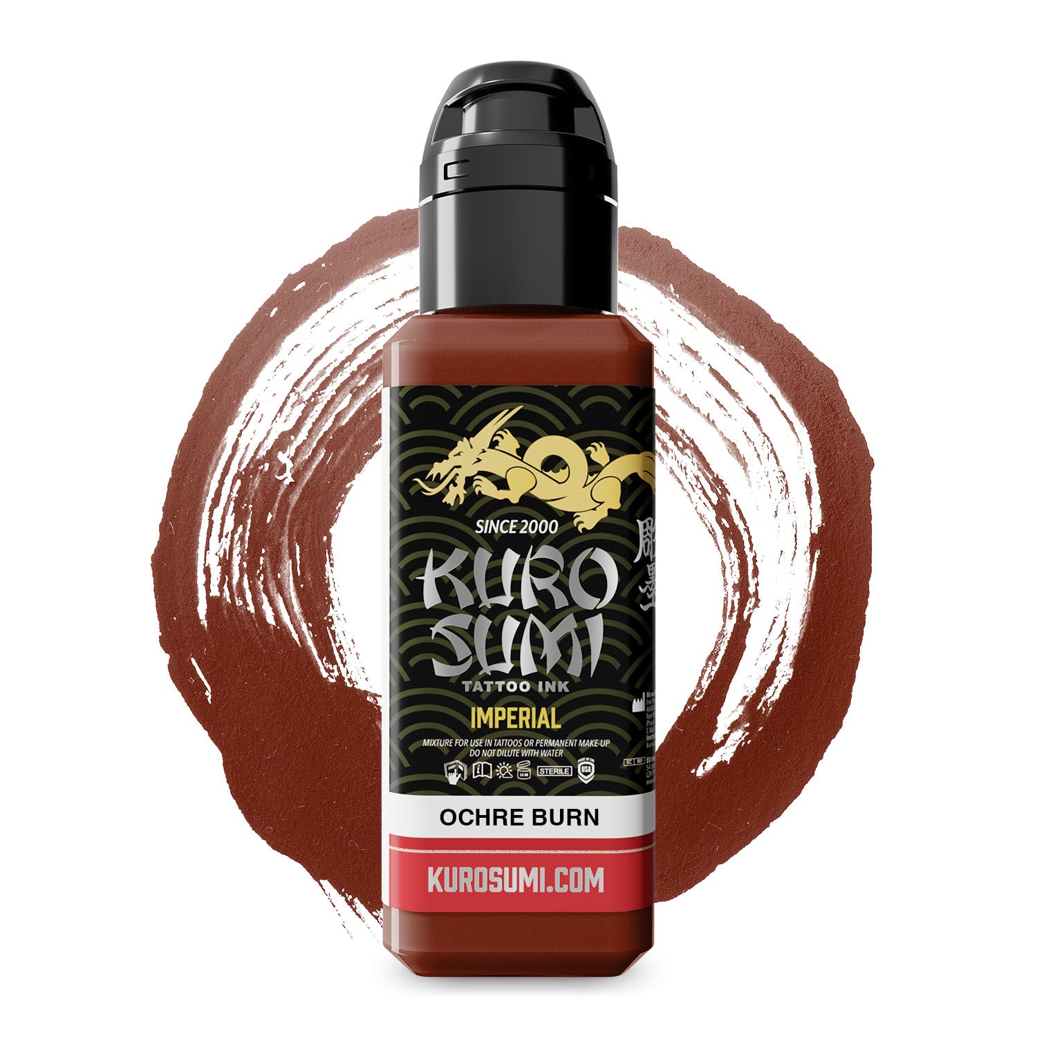 Kuro Sumi Imperial Tattoo Ink - Ochre Burn 44ml