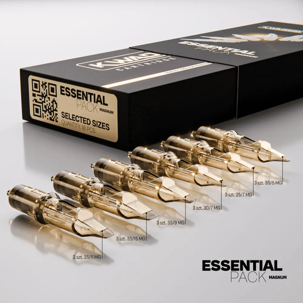 Kwadron Essential Pack Magnums Angled View:
3x 35/5MG
3x 25/7MG
3x 30/7MG
3x 35/9MG
3x 35/15MG
3x 35/11MG