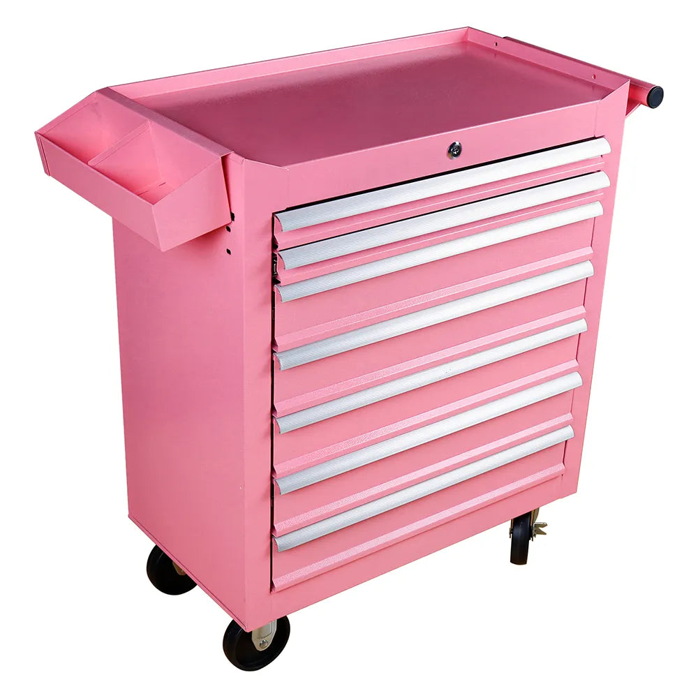 REDZ Rolling Tool Cabinet – Pink (7 Drawers)
