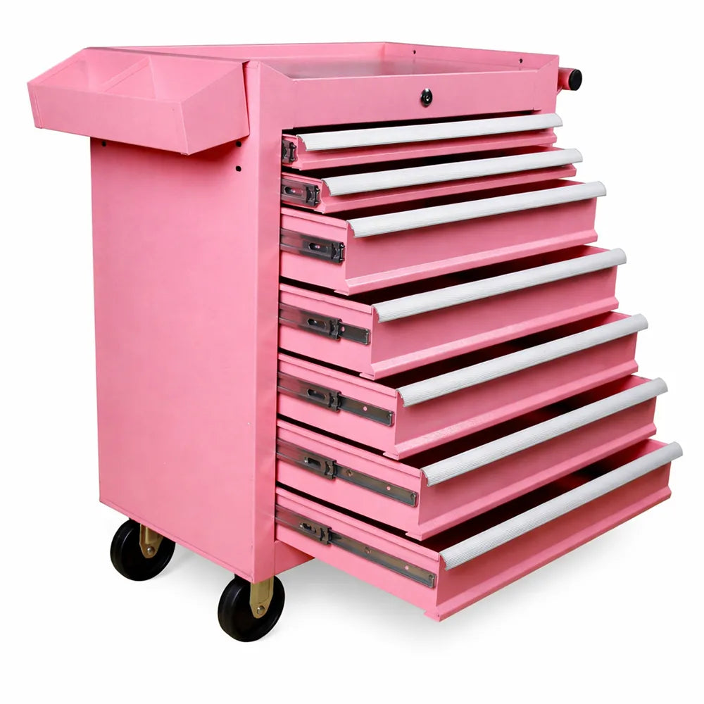 REDZ Rolling Tool Cabinet – Pink (7 Drawers)