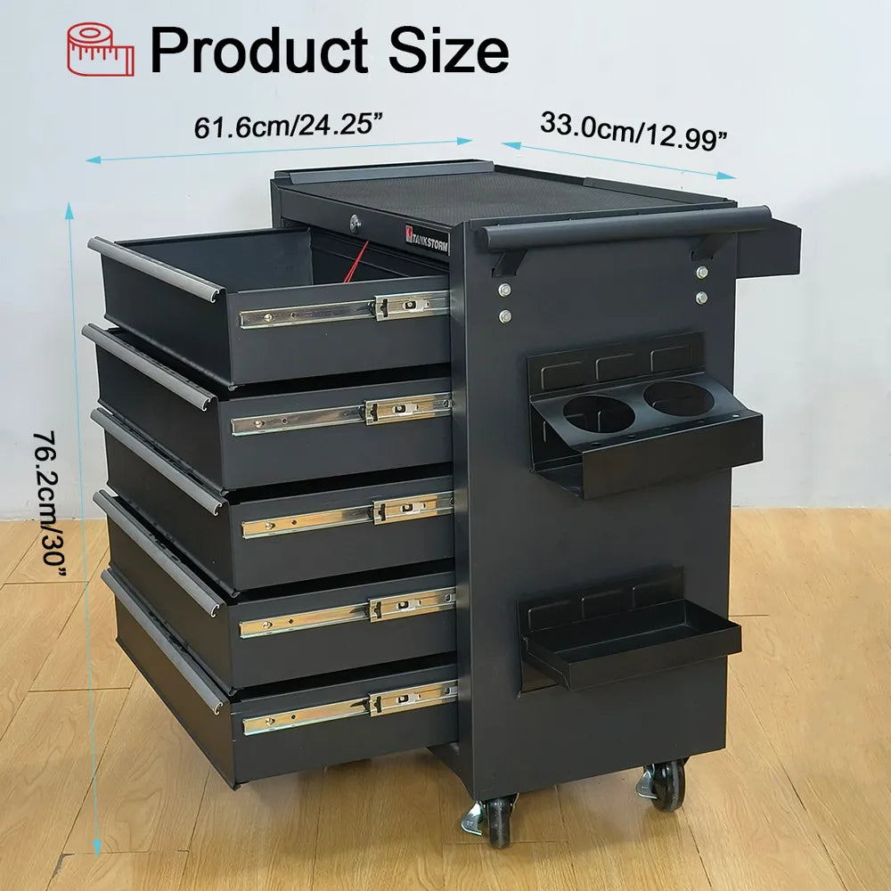 REDZ 5 Drawer Mobile Workstation