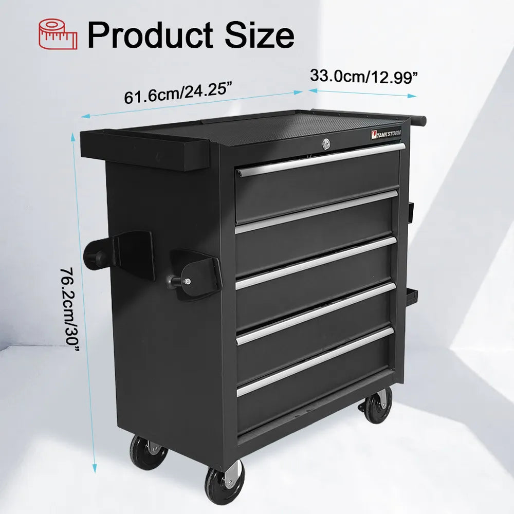 REDZ 5 Drawer Mobile Workstation