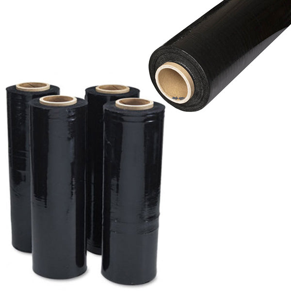 Black Plastic Stretch Wrap - 300m