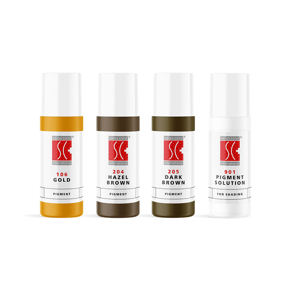 Swiss Color 200 Brow Pigment Set Bottles 5 ml