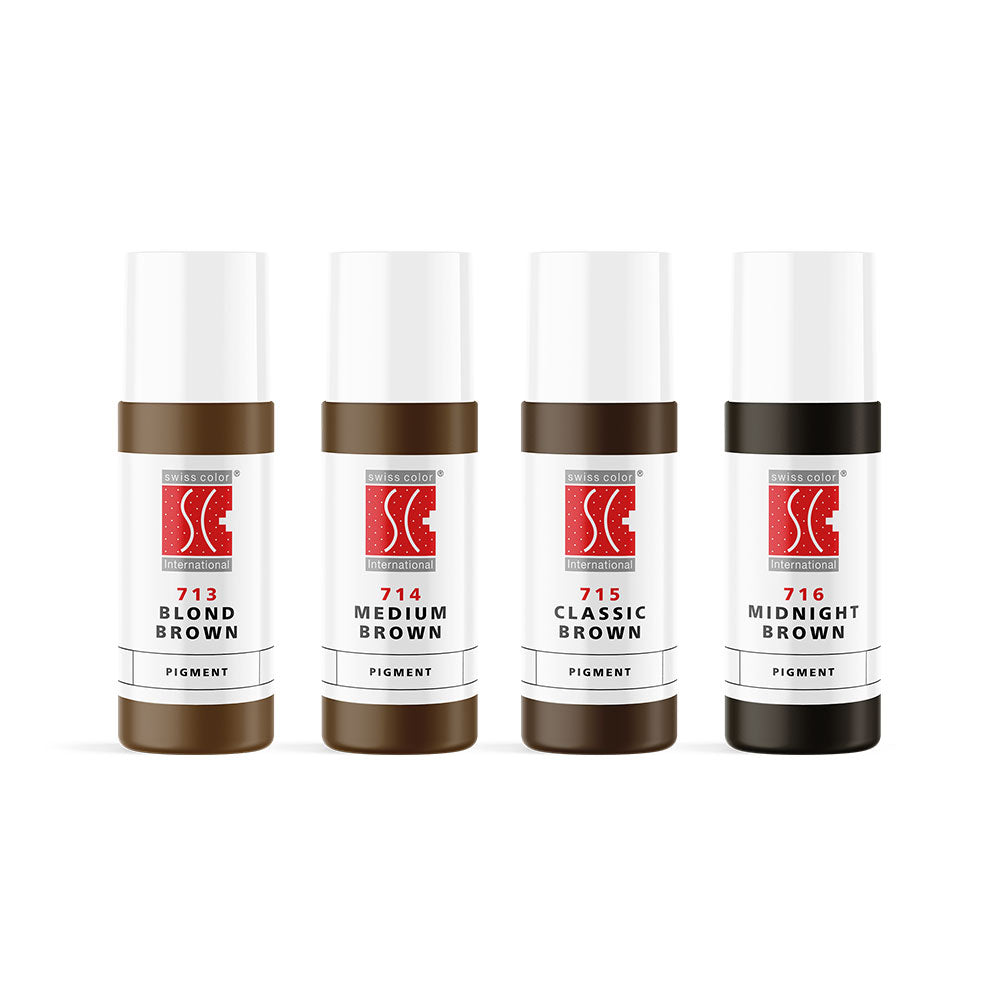 Swiss Color 700_CL Classic Brow Pigment Set Bottles 5 ml