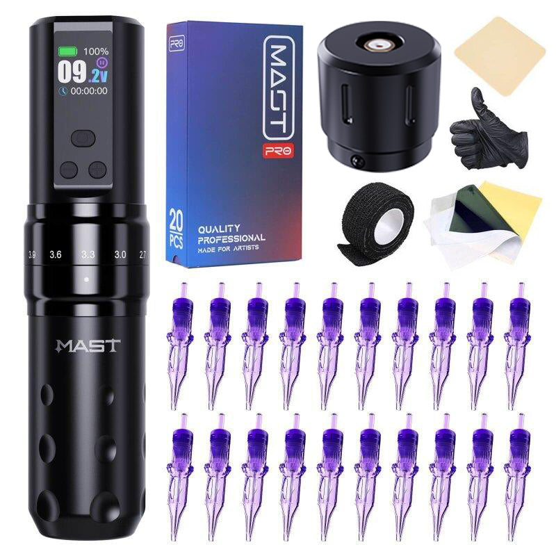 Dragonhawk Wireless Tattoo Pen Machine with 7 Stroke Lengths | Fold Pro (2 Batteries ver.)