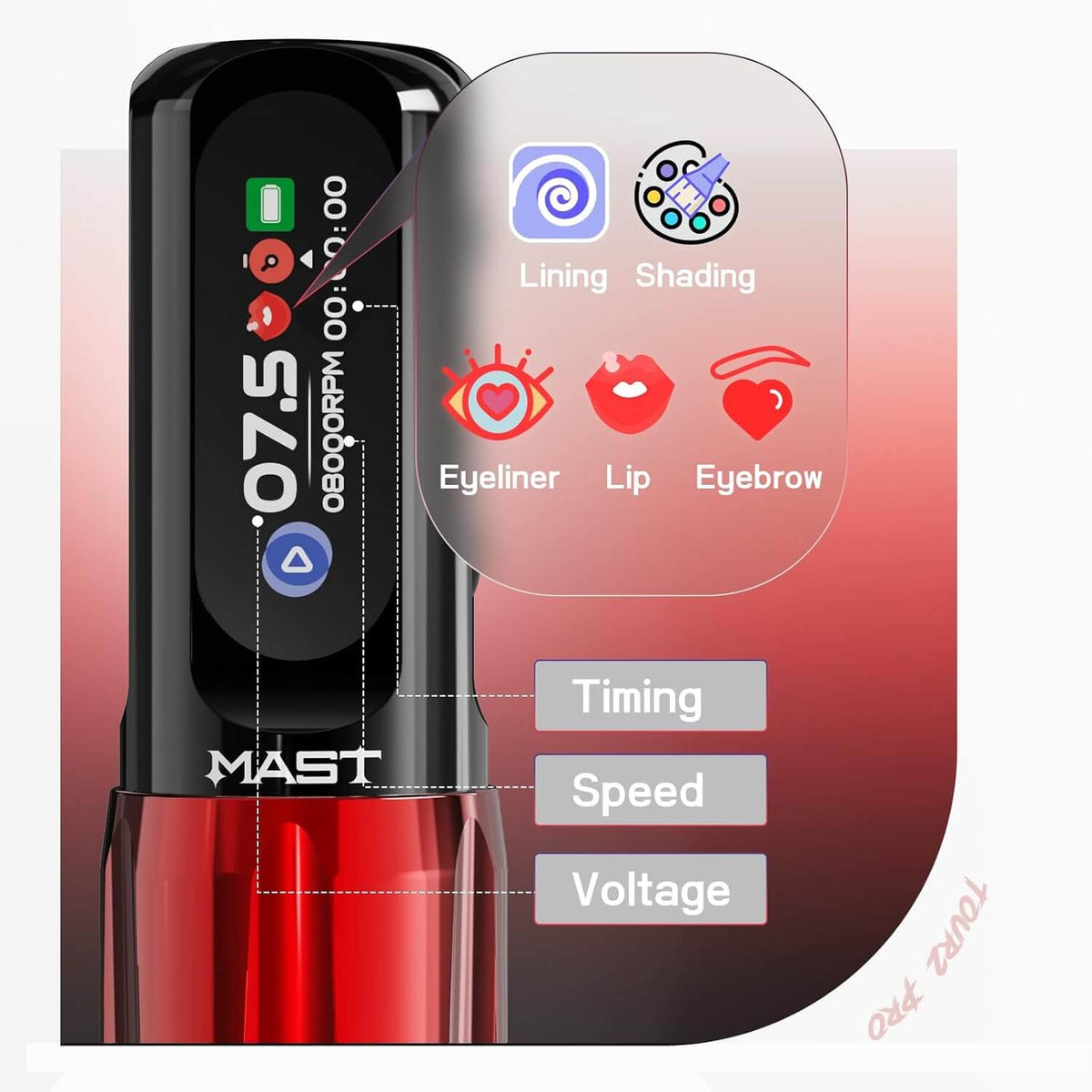Dragonhawk Mast Tour 2 Pro Red