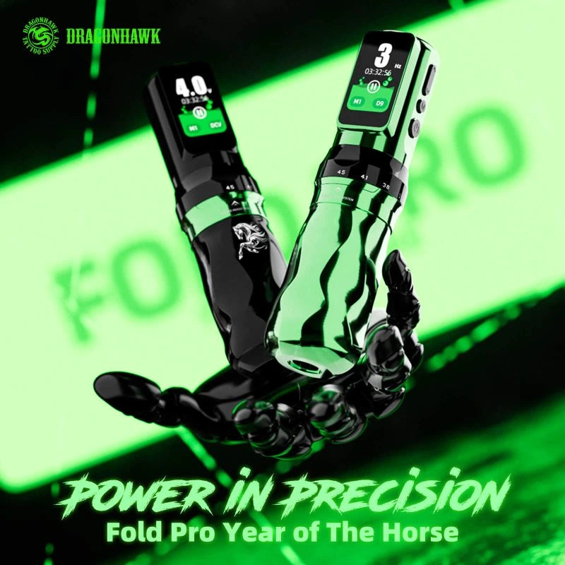 Dragonhawk Fold Pro Year of the Horse Tattoo Machine