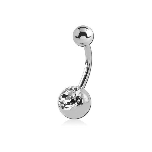 Titanium Jewelled Navel Banana