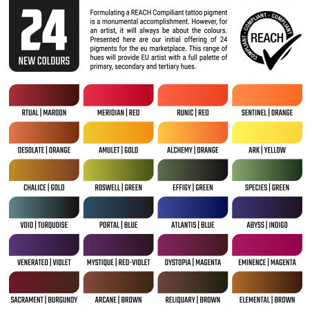 Eternal Ink Color Chart