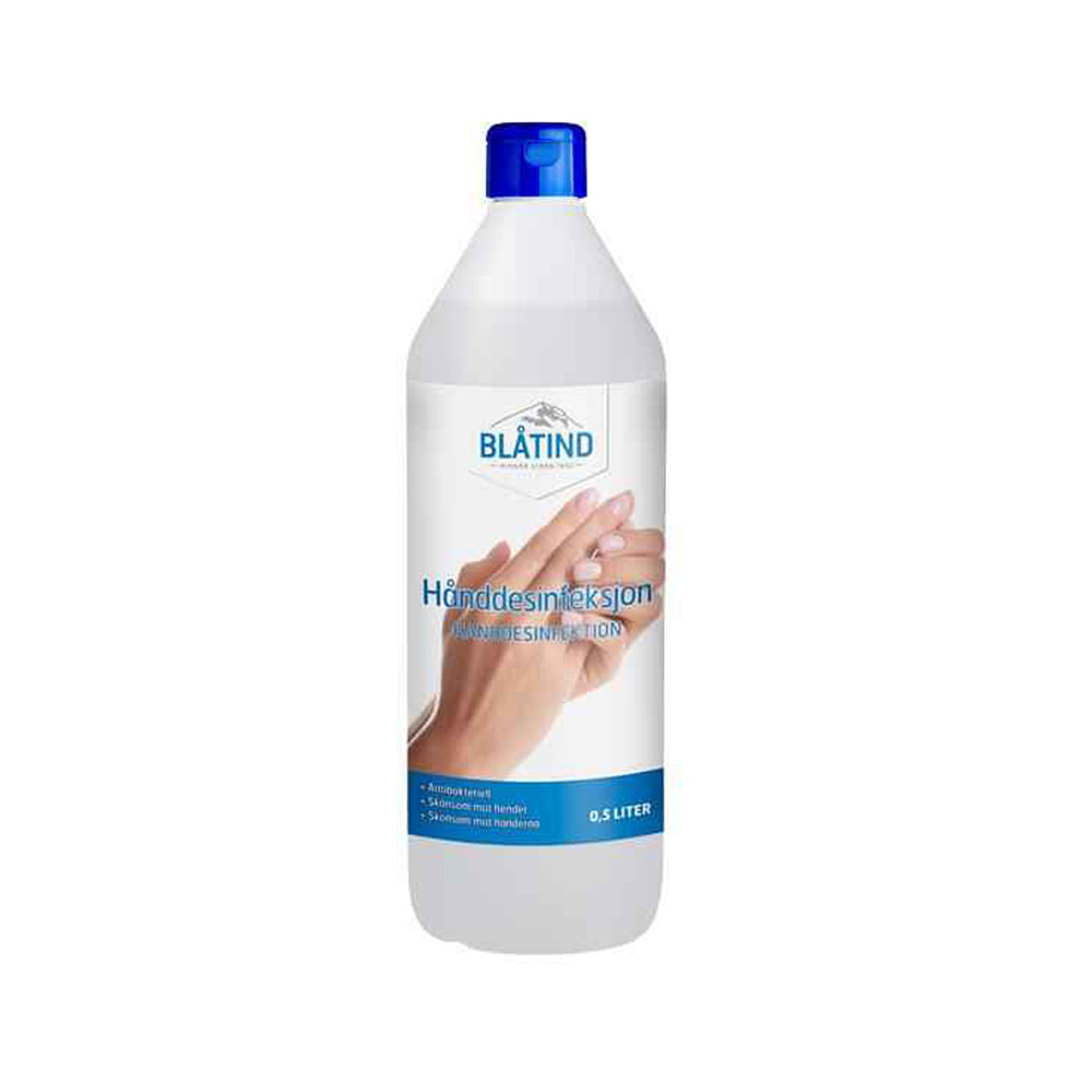 Blåtind Liquid Hand Sanitizer 85% – 500ml Bottle