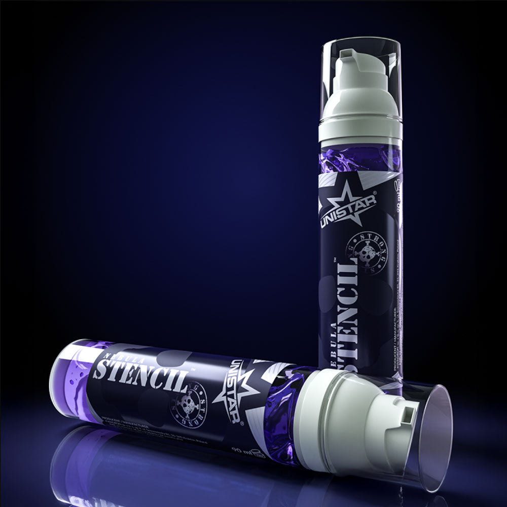 nebula stencil gel 90 ml dark background two pieces