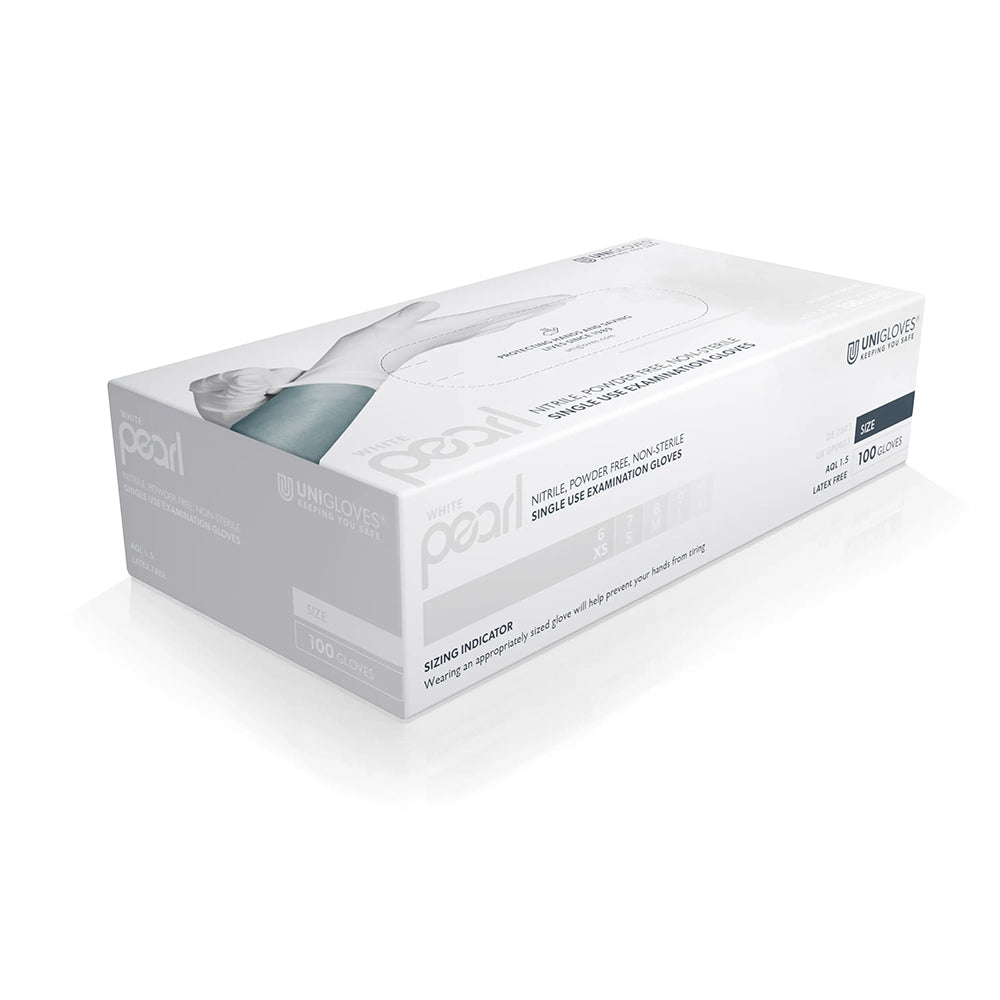 UNIGLOVES WHITE PEARL® Nitril Gloves - 10pack
