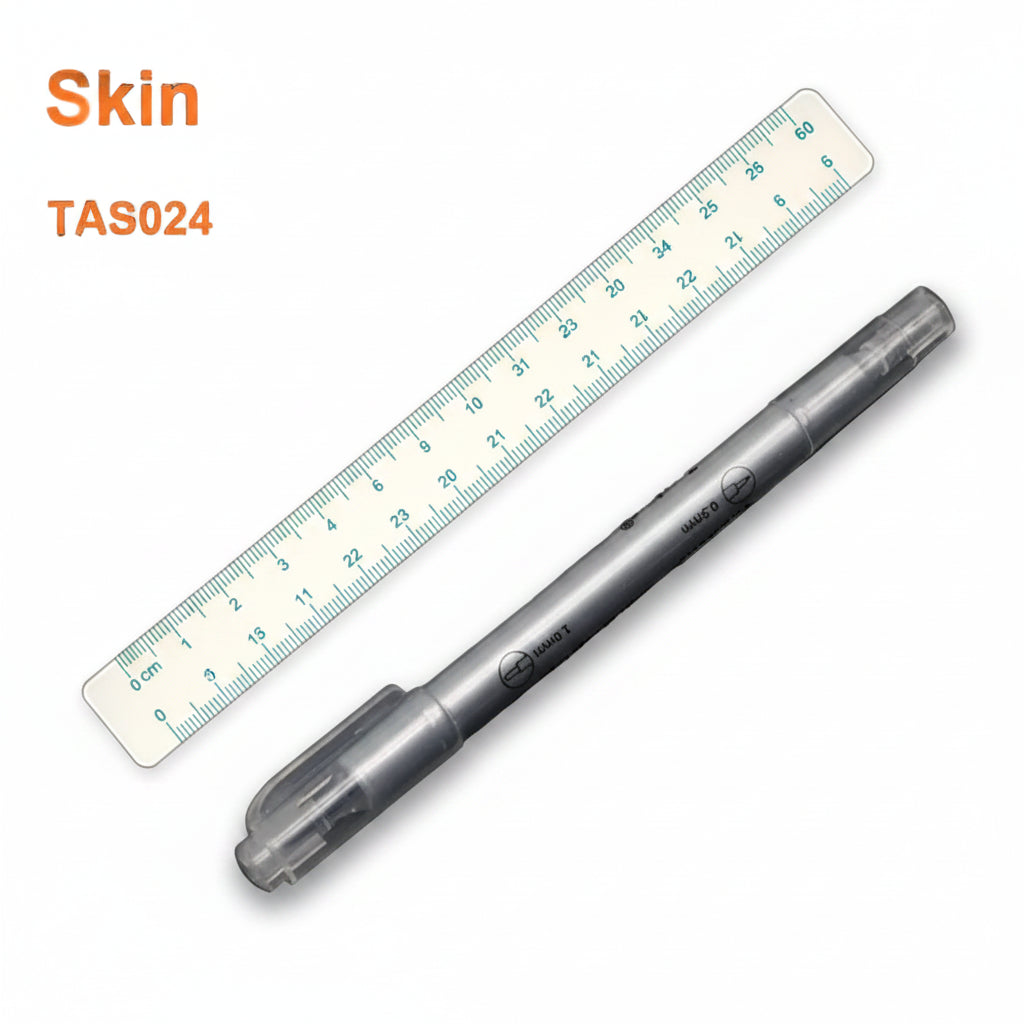 Redz Skin markers with a ruler and measurement text