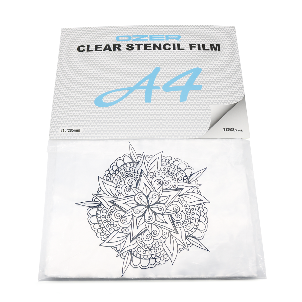 ozer clear stencil film with work